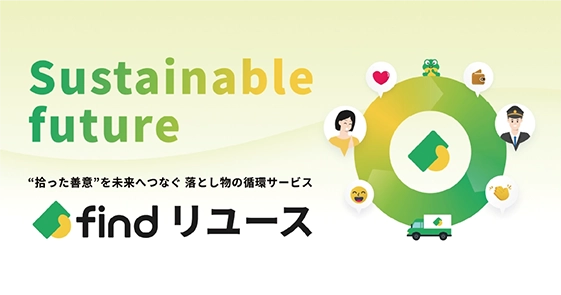 落とし物の循環サービス「findリユース」のイメージ